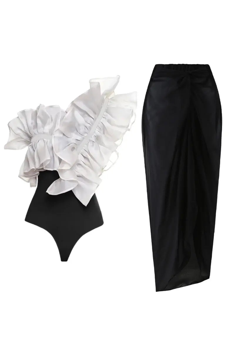 Lace Mesh Retro One Piece Swimsuit