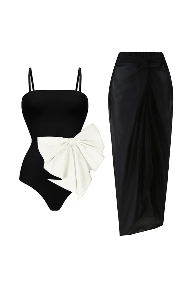 Bow Detail Sweetheart One Piece Swimsuit