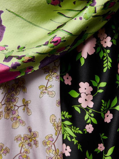 Floral Print Halterneck Backless Maxi Dress