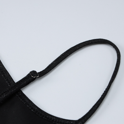 Beaded u neck backless cami mini dress