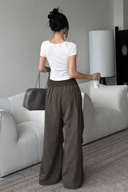 Y2K Retro Cuffed Button Cargo Pant