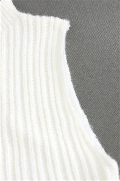 Knit Sweater Tank Top & Split Skirt Sweater Dress