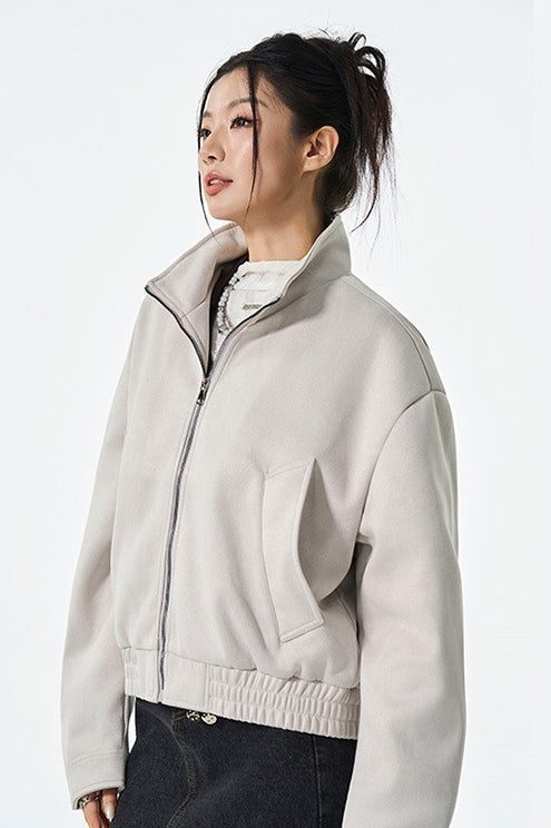 PU Leather Moto Style Longline Jacket