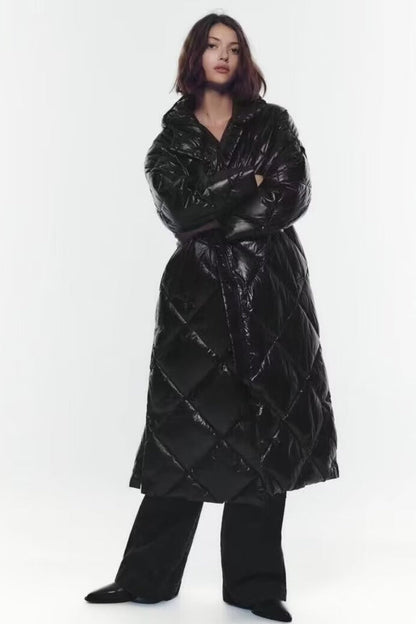 Padded Longline Hooded Puffer Coat