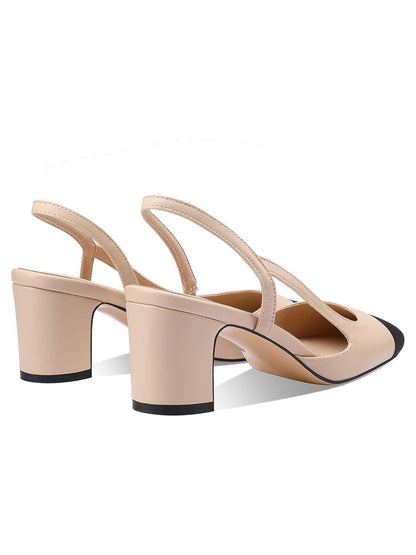 Classic Duo-Tone Slingback Heels