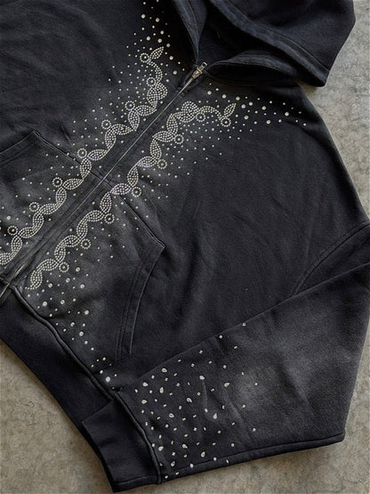 Crystal Detail Pullover Hoodie