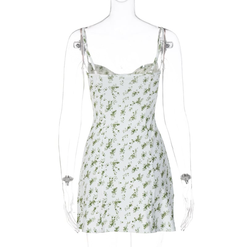 Floral Chiffon A-Line Mini Dress