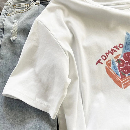 Tomato Print Short Sleeve T-shirt
