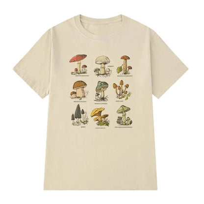 Mushroom Print Short Sleeve T-shirt