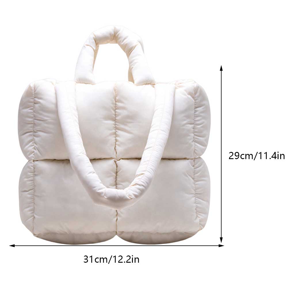 Pink Puffy Quilted Shoulder Bag