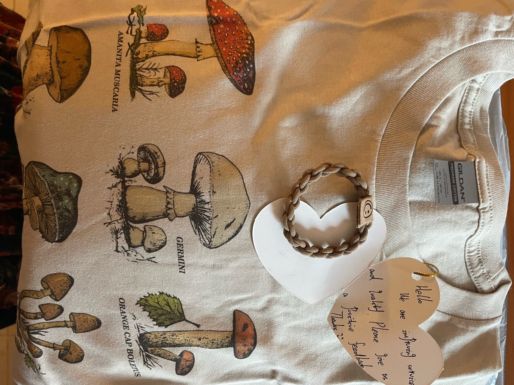 Mushroom Print Short Sleeve T-shirt