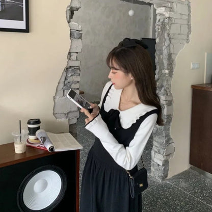 Bow Peterpan Collar Knit Sweater