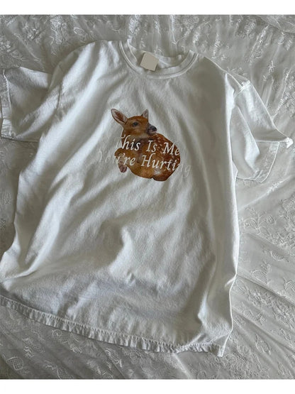 Deer Print Short Sleeve T-shirt