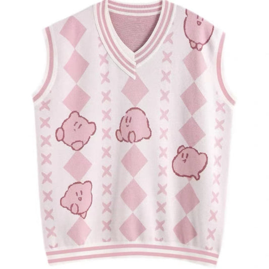 Pink Anime Japanese Sweater Vest