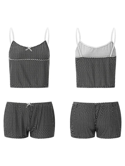 2PCS Polka Dot Pajama Set