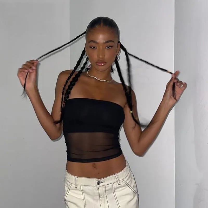 Black Mesh Tube Top