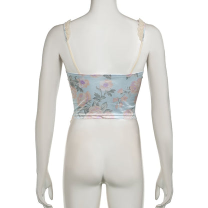 French Floral Corset Top
