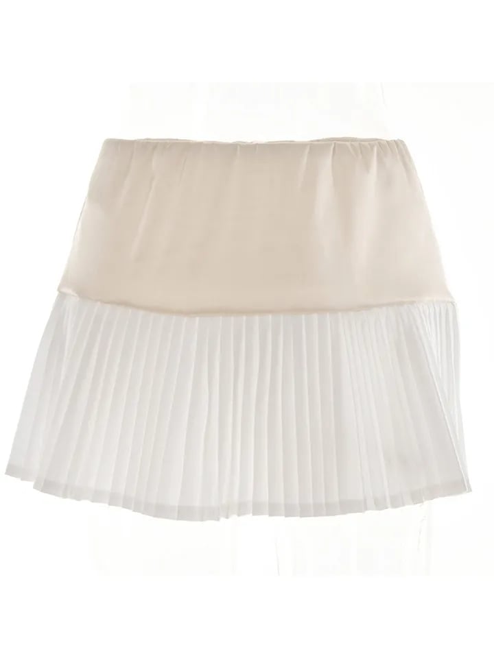Low Waist Pleated Tennis Mini Skirt