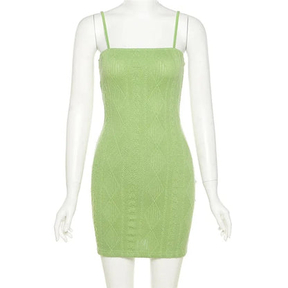 Green Knit Bodycon Dress