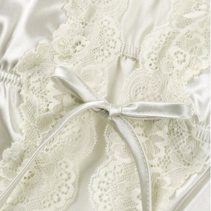Lace Trim Bow Tie V Neck Camisole
