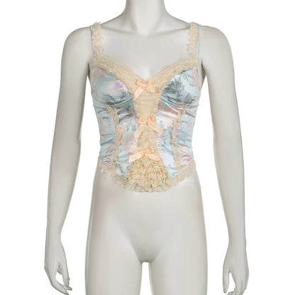 French Floral Corset Top