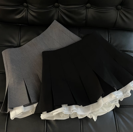 Japanese Pleated A-Line Mini Skirt