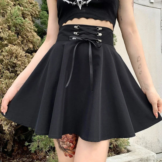 Flared Mini Skater School Skirt