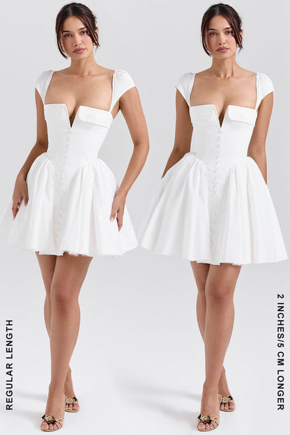 White – Flirty Pure Babe A-Line Dress