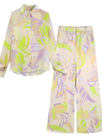 Flow Printed Blouse Set