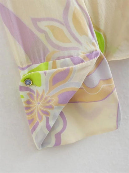 Flow Printed Blouse Set