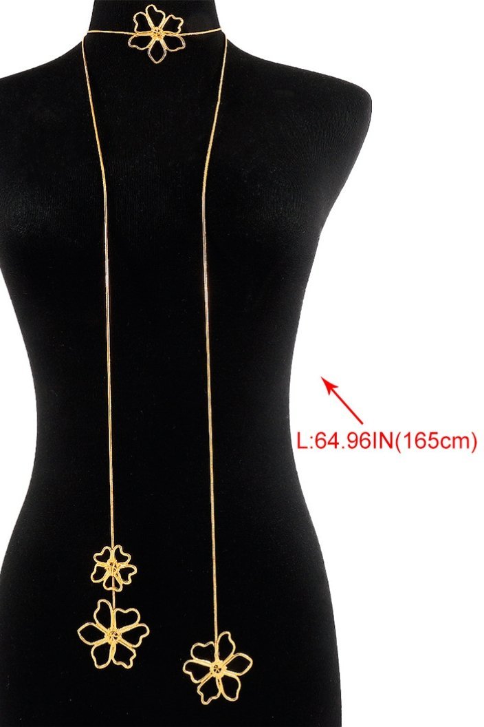 Flower Metal Chain Necklace