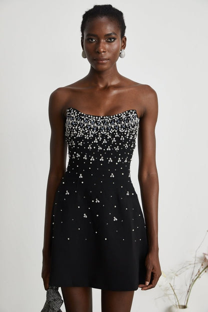 Frances Crystal-embellished Sleeveless Mini Dress