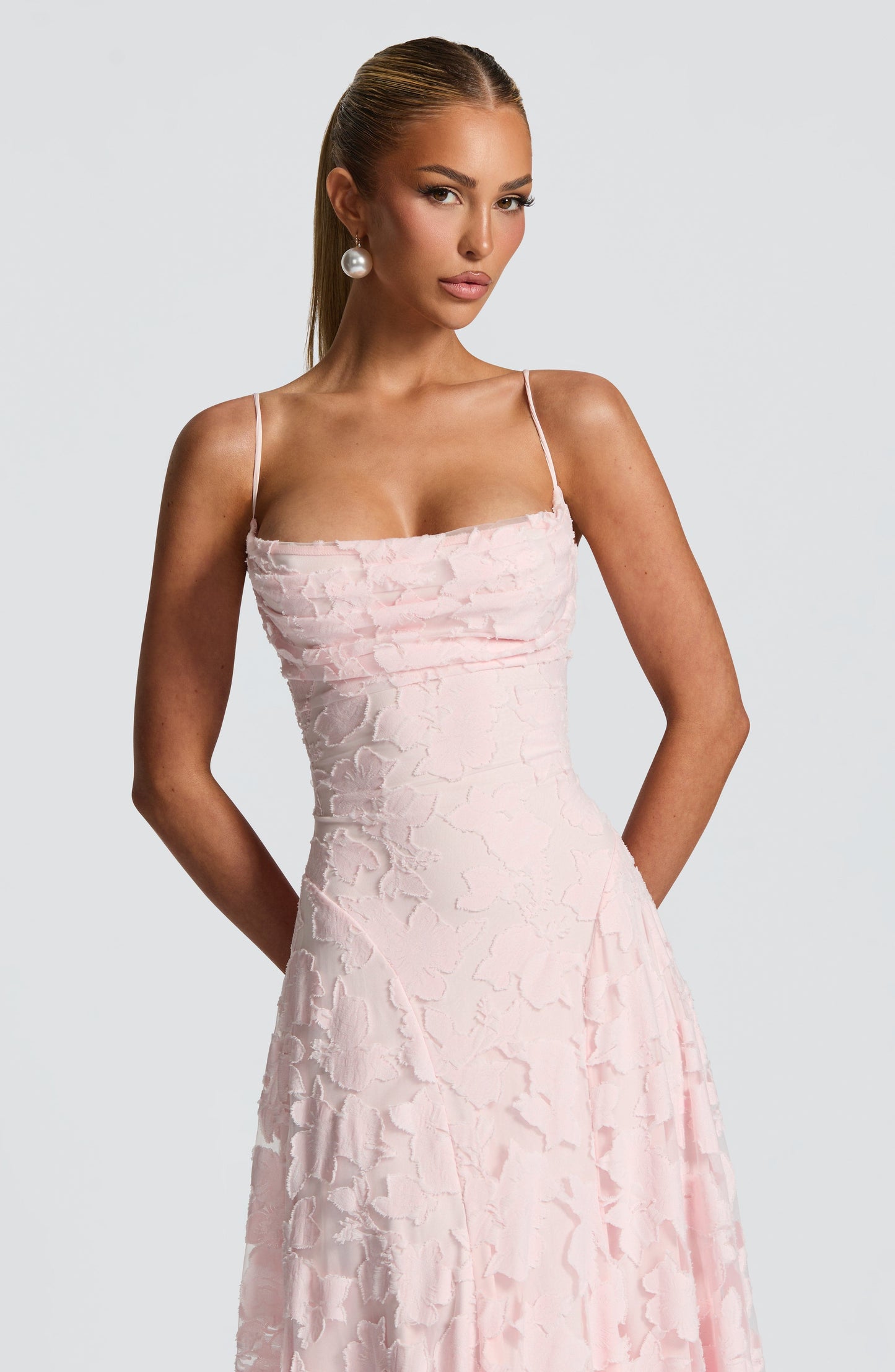 The Clara — Lace Maxi Dress with Open Back