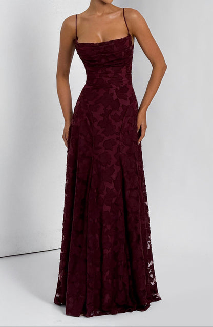 Bella Maxi Dress - Cherry Lacquer