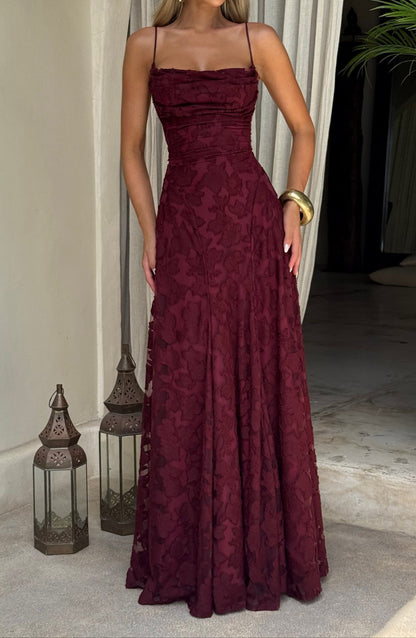 Bella Maxi Dress - Cherry Lacquer