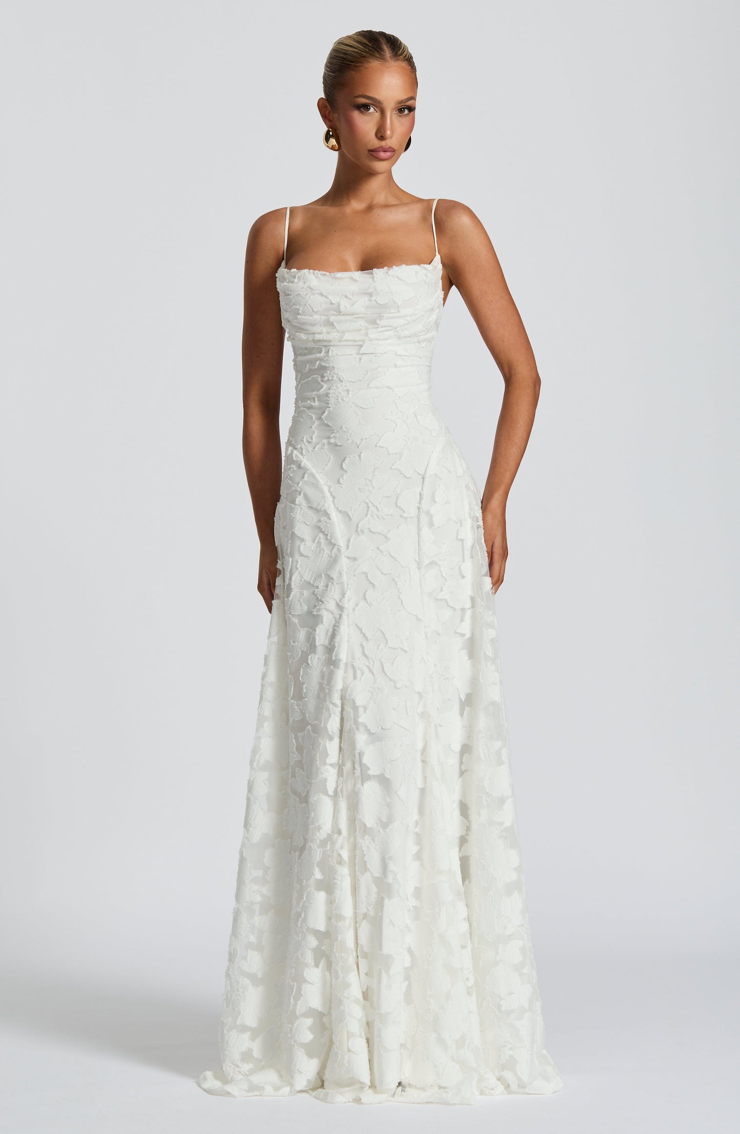 The Clara — Lace Maxi Dress with Open Back