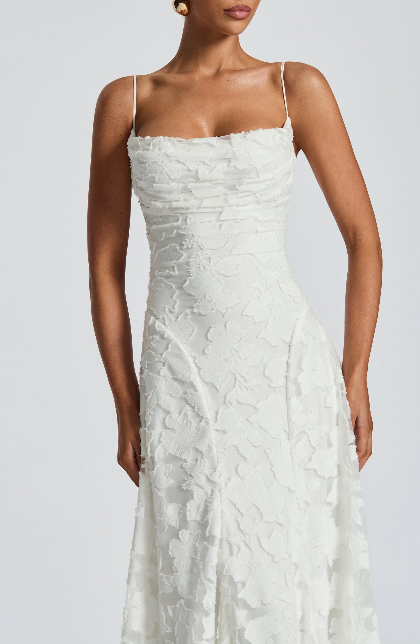The Clara — Lace Maxi Dress with Open Back