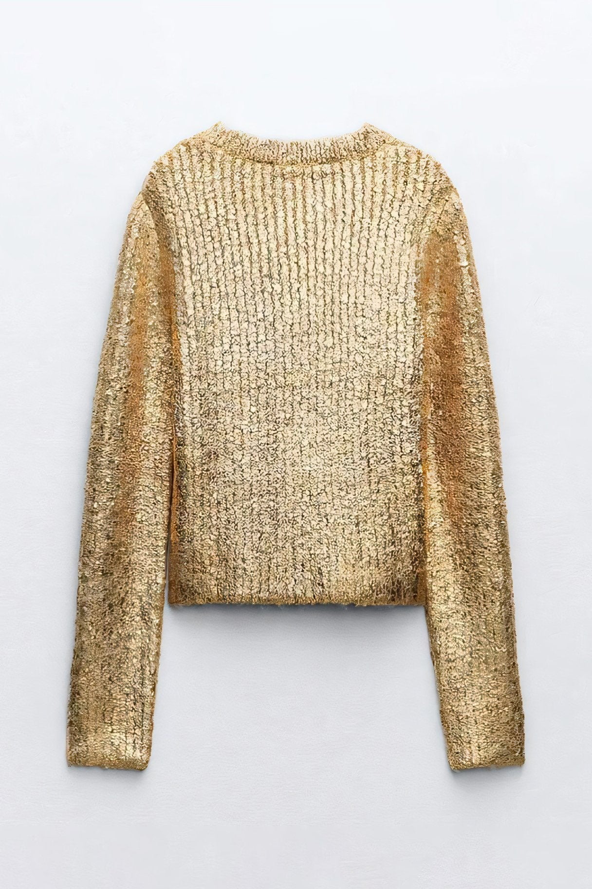 Freda Textured Metallic Knit Sweater