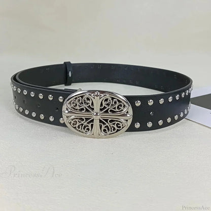Genderless Gothic Cross Rivet Belt