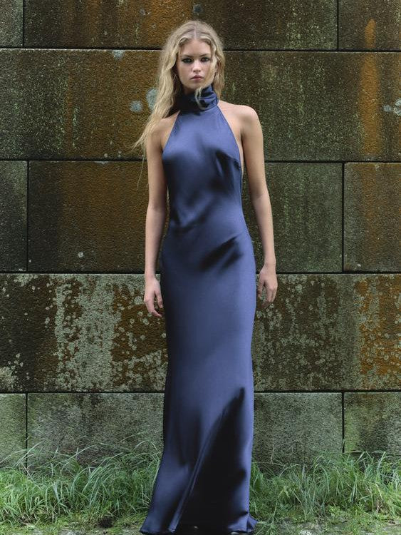 Halterneck Backless Maxi Dress
