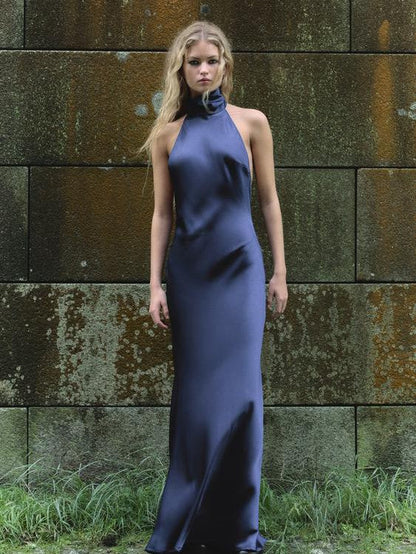 Halterneck Backless Maxi Dress