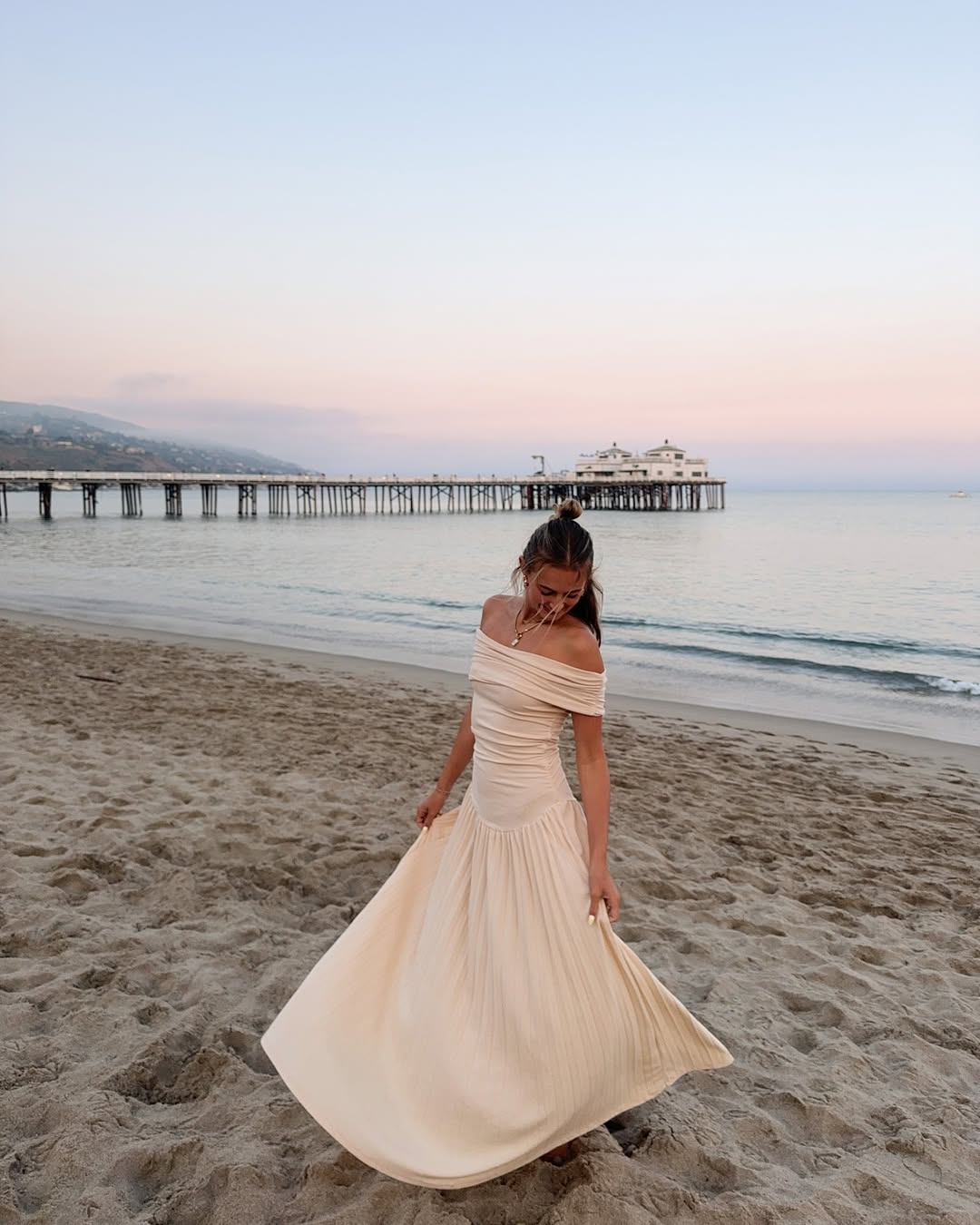 Kamara | Off Shoulder Pleated Maxi Dress