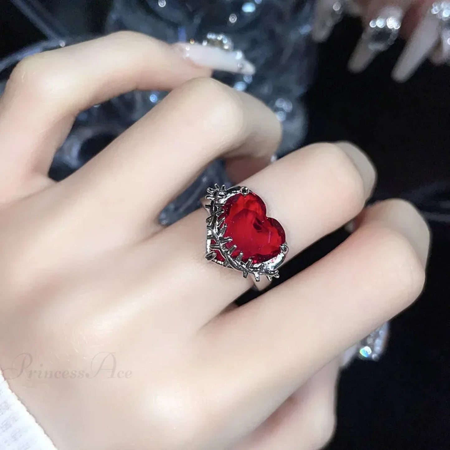 Gothic Unpredictable Stone Animal Ring
