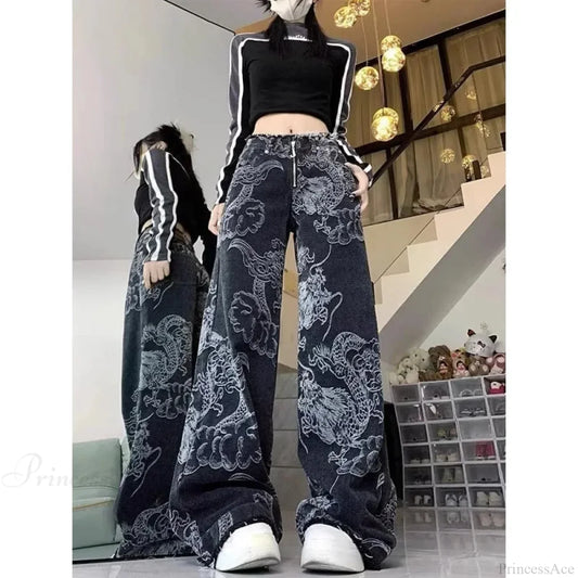 Graffiti Imprinted Gothic Hip Hop Pant