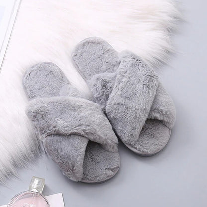 Nordic Cozy Cross Band Slippers - Buy 1 Get 1 Free