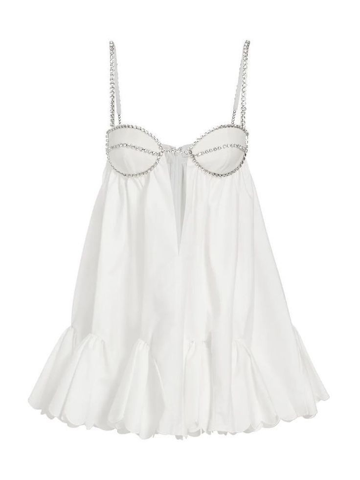 Rhinestone Beaded Spaghetti Strap Cutout Short Dress