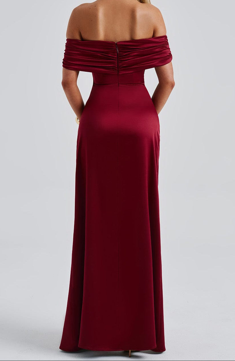 Filide Maxi Dress - Burgundy