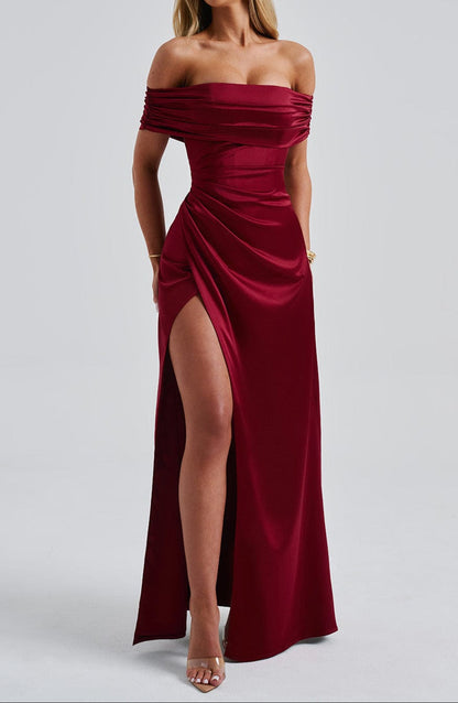 Filide Maxi Dress - Burgundy