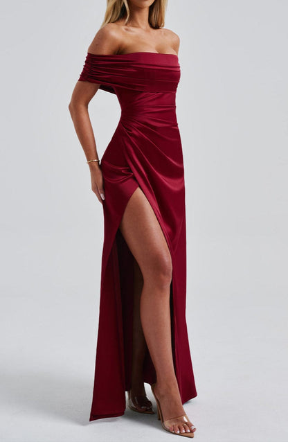 Filide Maxi Dress - Burgundy