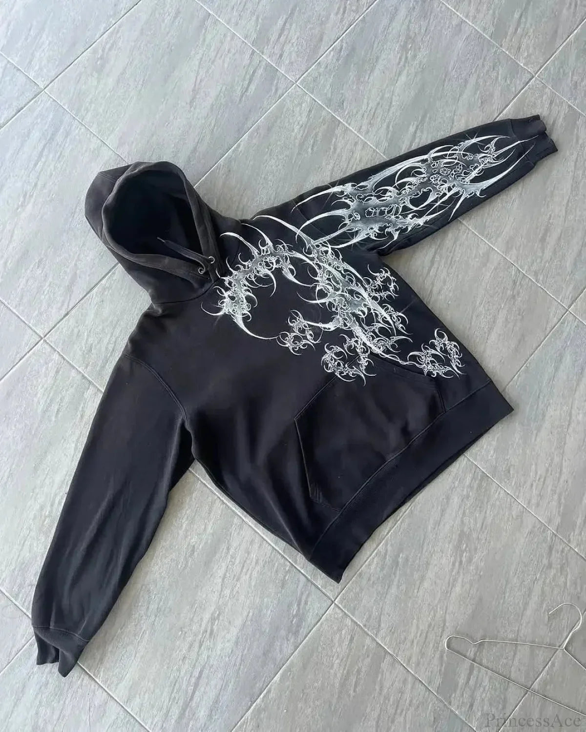 Harajuku Mournful Death Bone Hoodie